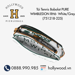 Túi Tennis Babolat PURE WIMBLEDON RH6- White/Grey (751218-225)