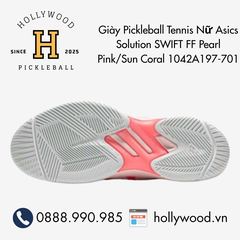 Giày Tennis Pickleball Nữ Asics Solution SWIFT FF Pearl Pink/Sun Coral 1042A197-701