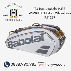 Túi Tennis Babolat PURE WIMBLEDON RH6- White/Grey 751229