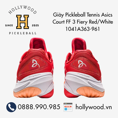 Giày Tennis Pickleball Asics Court FF 3 Fiery Red/White 1041A363-961