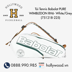 Túi Tennis Babolat PURE WIMBLEDON RH6- White/Grey (751218-225)