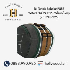 Túi Tennis Babolat PURE WIMBLEDON RH6- White/Grey (751218-225)