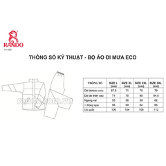 Bộ áo mưa Eco