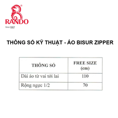 Áo mưa Bisur Zipper
