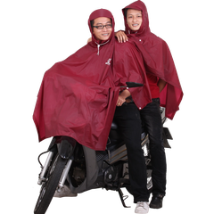 Áo mưa Poncho 2 nón màu