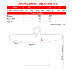 Áo mưa Bosur - Che mưa linh hoạt