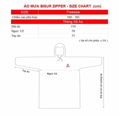 ÁO MƯA BISUR ZIPPER