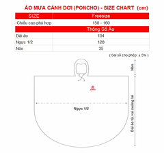Áo mưa Poncho Bướm trong màu