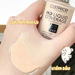 Kem nền kiềm dầu catrice hd liquid coverage foundation 24h che phủ tốt 30ml