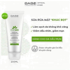 Sữa Rửa Mặt Ngăn Ngừa Mụn Stop AKN Purifying Cleansing Gel Keratolytic Action 200ml