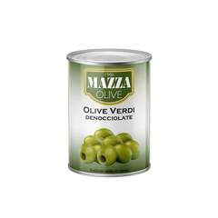 Olive Mazza xanh nguyên trái tách hạt lon 400g - xuất xứ Ý