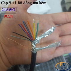 Dây Cáp Điều Khiển 9+1 Lõi Đồng Mạ Kẽm 24AWG 9C24 Chống Nhiễu Dùng Cho RS232 DB9 RS485