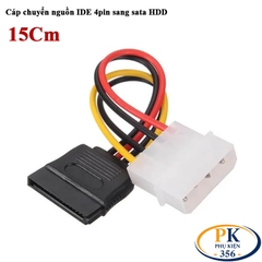 Dây cáp đổi nguồn IDE molex 4 pin sang SATA 15cm cấp nguồn cho HDD, SSD