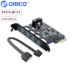Card Mở Rộng PCIe Ra USB 3.0 4 Cổng Orico PVU3-4P-V1 – Chip VIA VL805, Tốc Độ 5Gbps