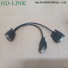 Dây cáp chia COM DB9 RS232 Đực sang 2 cổng cái dài 0.3M, 0.5M, 1M, 1.5M, 2M, 3M, 5M, 10M – HD-Link DIY 28AWG cao cấp