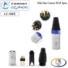 Đầu hàn phích cắm Canon XLR 4 pin Coraon CZXYON CL-4MX & CL-4FX – Jack XLR hàn dây cao cấp