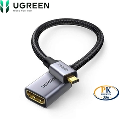 Cáp chuyển Micro HDMI sang HDMI 2.0 4K@60Hz chính hãng Ugreen 10553 dài 15Cm cao cấp