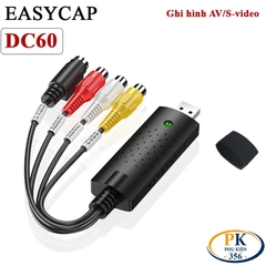 USB Ghi Hình AV S-Video EasyCap DC60 Capture Video Analog Sang Máy Tính Qua USB 2.0
