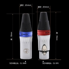 Nhân hàn âm tường Canon XLR 5 pin Coraon CZXYON Z-NC5MD-LX-B & Z-NC5FD-LX-B