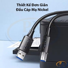 Cáp USB 3.0 BM chính hãng Jasoz D113 dài 1.5M 2M 3M dùng cho máy in màu HDD ổ cứng ngoài tốc độ cao