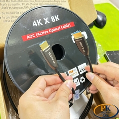 Cáp HDMI 2.0 Sợi Quang 4K@60Hz (10M–100M) – Truyền Tín Hiệu Xa, Chống Nhiễu, Giá Rẻ HD-PKH20