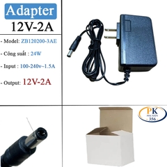 Nguồn DC Adapter 12V-2A ZB120200-3AE – Jack 5.5×2.5mm, Nguồn Camera & HDD Dock 24W