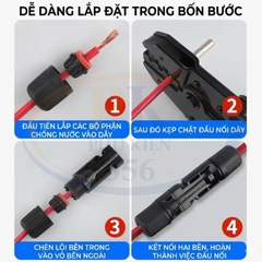 Đầu Nối MC4 1000V 30A Chống Nước IP67 Dùng Cho Điện Mặt Trời