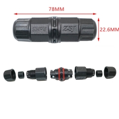 Đầu Cút Nối Dây Điện Chống Nước IP68 ZSJ L20-2P Cho Dây 2x2.5mm² Chính Hãng
