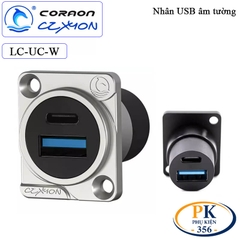 Nhân nối USB 3.0 âm tường lắp mặt máy Coraon LC-USB-B - Cắm thẳng