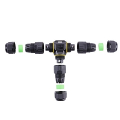 Đầu Cút Nối Chia Dây Điện Chữ T Chống Nước IP68 2,3,4 lõi Eweichat EW-M20T Ø10mm