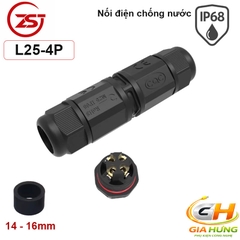 Đầu Cút Chia Dây Điện Chống Nước IP68 Thẳng ZSJ L25-2P Dùng Cho Dây 2–6 Lõi Chính Hãng
