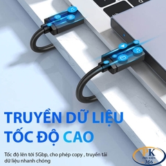 Dây Cáp USB 2.0 Hai Đầu Đực AM-AM Jasoz D107 Chính Hãng Dài 1.5M T-D127, 3M T-D144 Tốc Độ 480Mbps