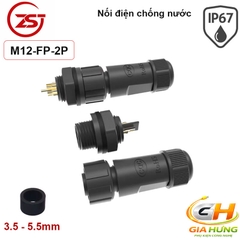 Đầu Cút Nối Dây Điện Chống Nước IP68 Lắp Bảng Điều Khiển ZSJ M12-FP Dùng Cho Dây 2–8 Lõi Chính Hãng