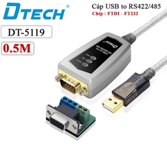 Cáp Chuyển Đổi DTECH DT-5019 USB 2.0 Sang RS422/RS485 DB9 Serial dài 1.2M