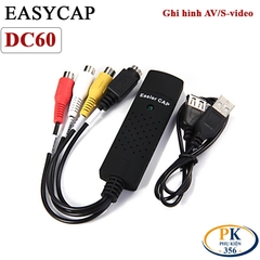 USB Ghi Hình AV S-Video EasyCap DC60 Capture Video Analog Sang Máy Tính Qua USB 2.0