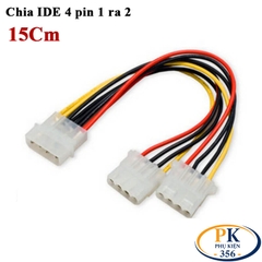 Dây cáp chia nguồn IDE molex 4 pin 1 ra 2 dài  20cm cấp nguồn cho HDD, SSD