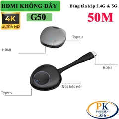 Bộ Thu Phát HDMI Không Dây 4K G50 + R35 – Truyền Hình Ảnh Ultra HD Khoảng Cách 50m, Cắm Là Chạy