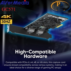 Card PCIe X1 ghi hình HDMI 4K@30Hz livestream chính hãng Avermedia GC571