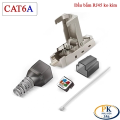 Đầu Bấm Mạng RJ45 Cat6A Tool Free Không Cần Kìm, Vỏ Kim Loại Chống Nhiễu 10Gbps/500MHz chuẩn công nghiệp