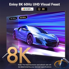 Cáp chuyển DisplayPort 1.4 to HDMI 2.1 8K@60Hz Active Ugreen 80395 DP115 dài 1m