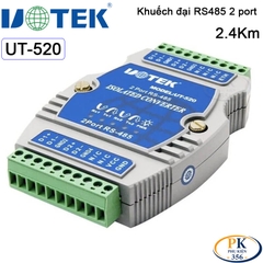 Bộ Repeater Khuếch Đại Và Kéo Dài Tín Hiệu RS485 2 Port 2.4Km UTEK UT-520