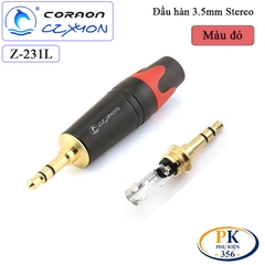 Đầu Hàn Giắc Âm Thanh 3.5mm Stereo Mạ Vàng Coraon CZXYON Z-231L Vỏ Kim Loại Cao Cấp