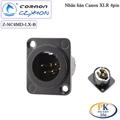 Nhân hàn âm tường Canon XLR 4 pin Coraon CZXYON Z-NC4MD-LX-B & Z-NC4FD-LX-B – Lắp mặt máy chuyên nghiệp