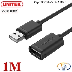 Dây Cáp USB 2.0 Nối Dài AM – AF Chính Hãng Unitek (1M–10M) – Hàng Cao Cấp