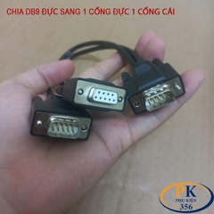 Dây cáp chia COM DB9 RS232 Đực sang 2 cổng đực cái dài 0.3M, 0.5M, 1M, 1.5M, 2M, 3M, 5M, 10M – HD-Link DIY 28AWG cao cấp