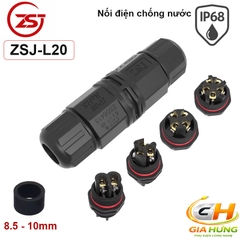 Đầu Cút Nối Dây Điện Chống Nước IP68 ZSJ L20-2P Cho Dây 2x2.5mm² Chính Hãng