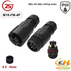 Đầu Cút Nối Dây Điện Chống Nước IP68 Chính Hãng ZSJ M16-MF Dùng Cho Dây 2–12 Lõi