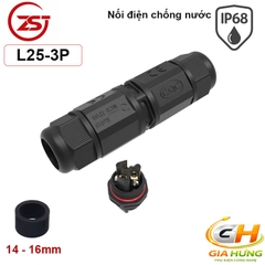 Đầu Cút Chia Dây Điện Chống Nước IP68 Thẳng ZSJ L25-2P Dùng Cho Dây 2–6 Lõi Chính Hãng