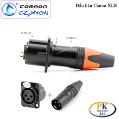 Đầu hàn Canon XLR 3 pin Coraon CZXYON KN3MX-B & KN3FX-B – Jack XLR hàn dây cao cấp