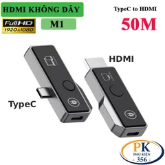 Bộ Chuyển USB Type C Ra HDMI Không Dây M1 50m 1080P60Hz – Bộ Thu Phát HDMI Không Dây Type-C